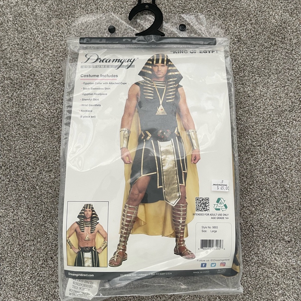 King of Egypt Costume - Black and Gold